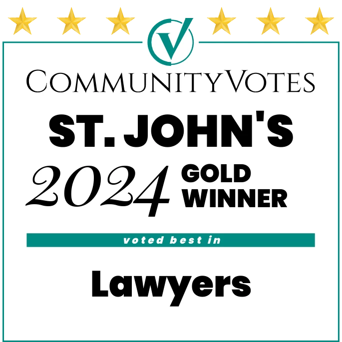 2024 Gold Community Choice Lawyers Award In St. John's