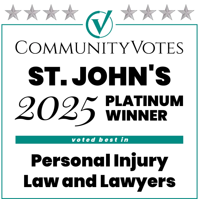 2025 Platinum Personal Injury Law Award In St. John's