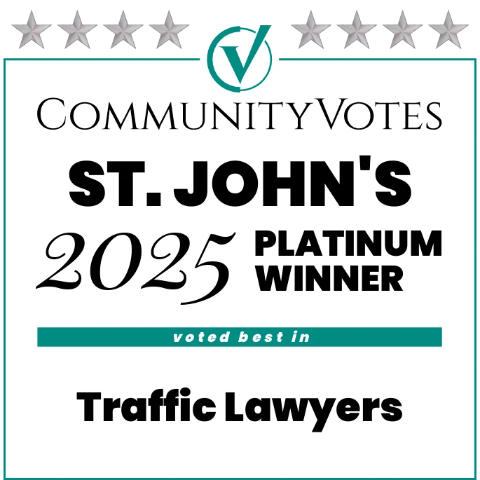 2025 Platinum Traffic Lawyers Recognition In St. John's
